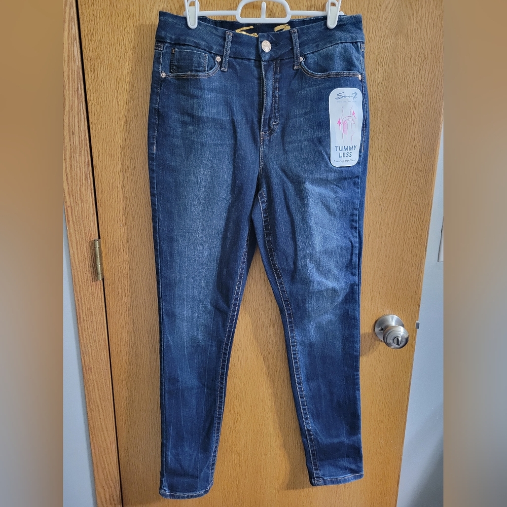 Seven7 Women's Dark Blue Skinny Jeans